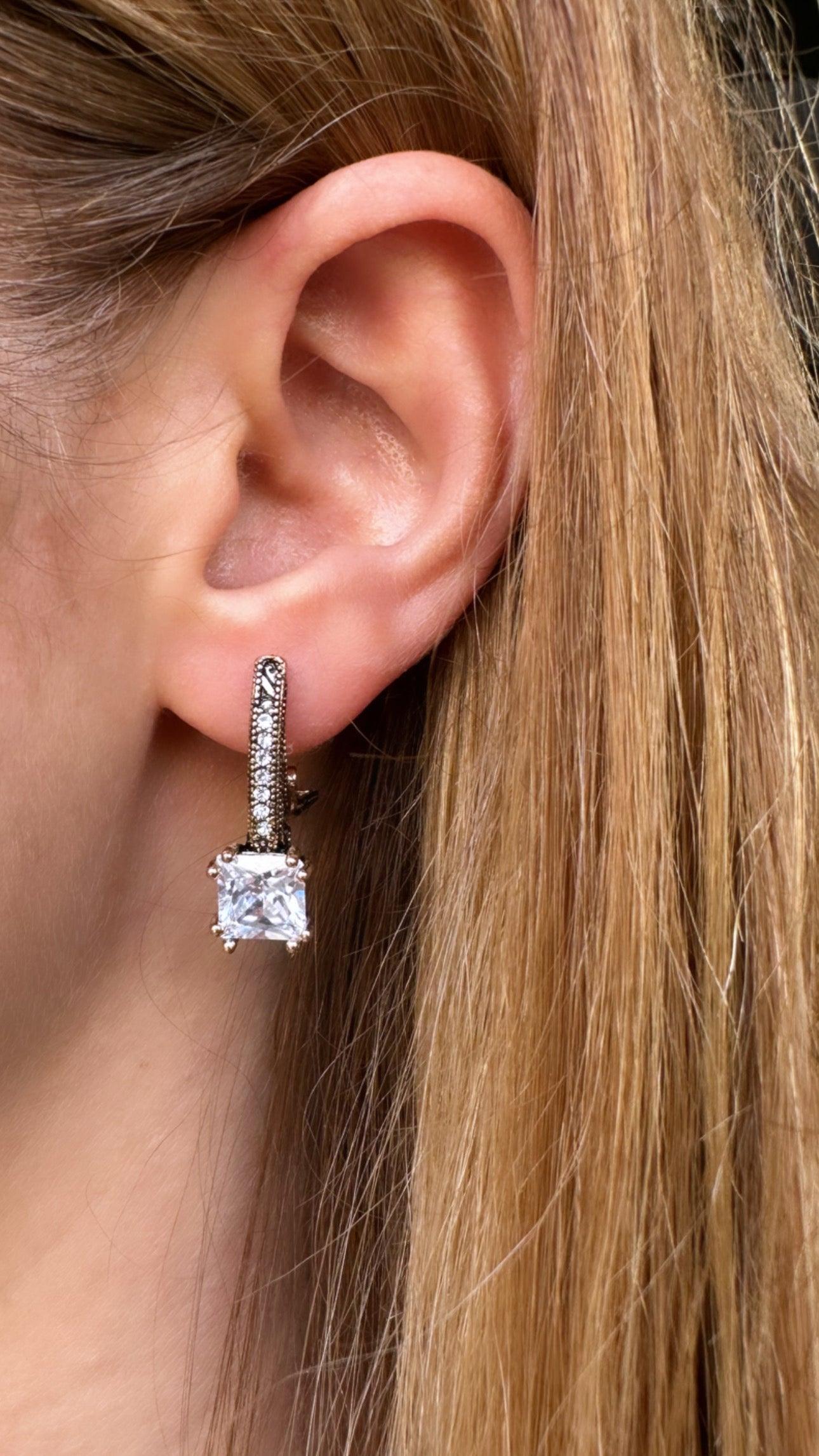 Oryantal Elmas Kesim Küpeler