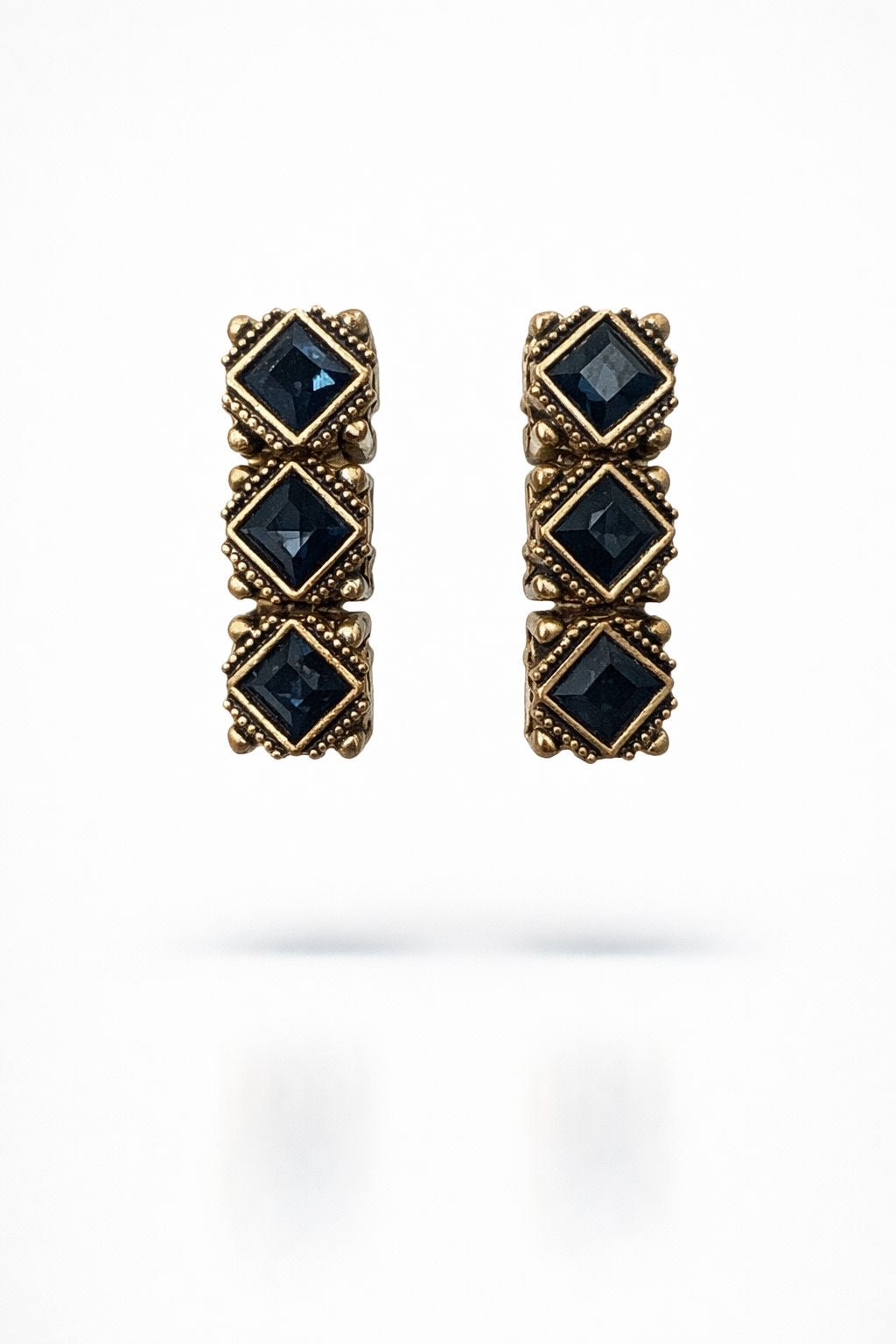 Sqx Blue Earrings