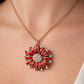 Red Daisy Necklace