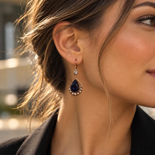 Blue Drop Earrings