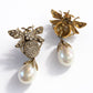 Quenn Bee Earrings with Pearl