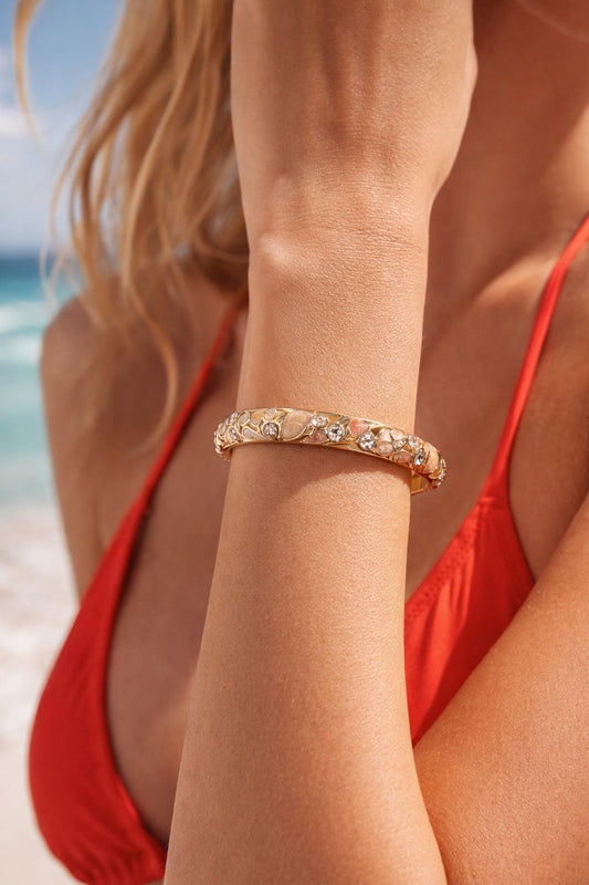 Çelik Somon Renkli Mine Bileklik