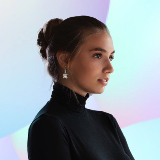 Oryantal Elmas Kesim Küpeler