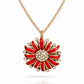 Red Daisy Necklace