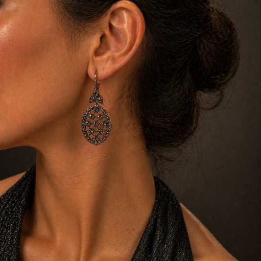 Nizan Black Earrings