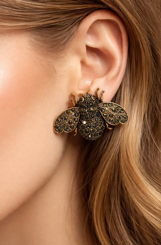 Miss Black Fly Earrings