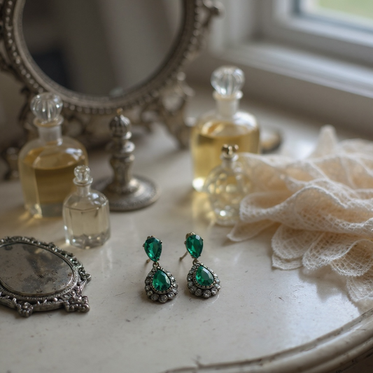 Yeşil Damla Küpeler