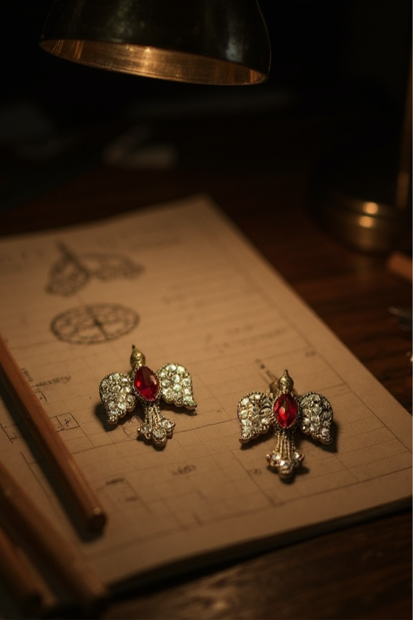 Anka Red Earrings