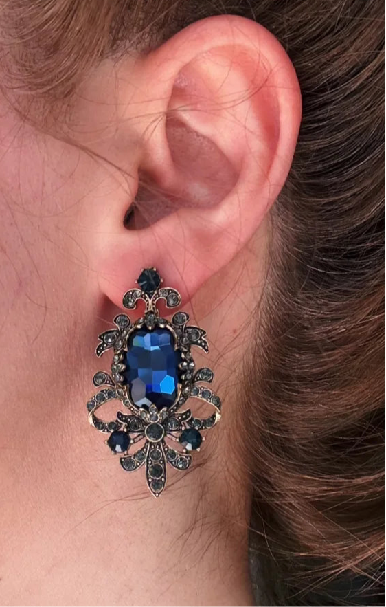 Mirror Blue Earrings