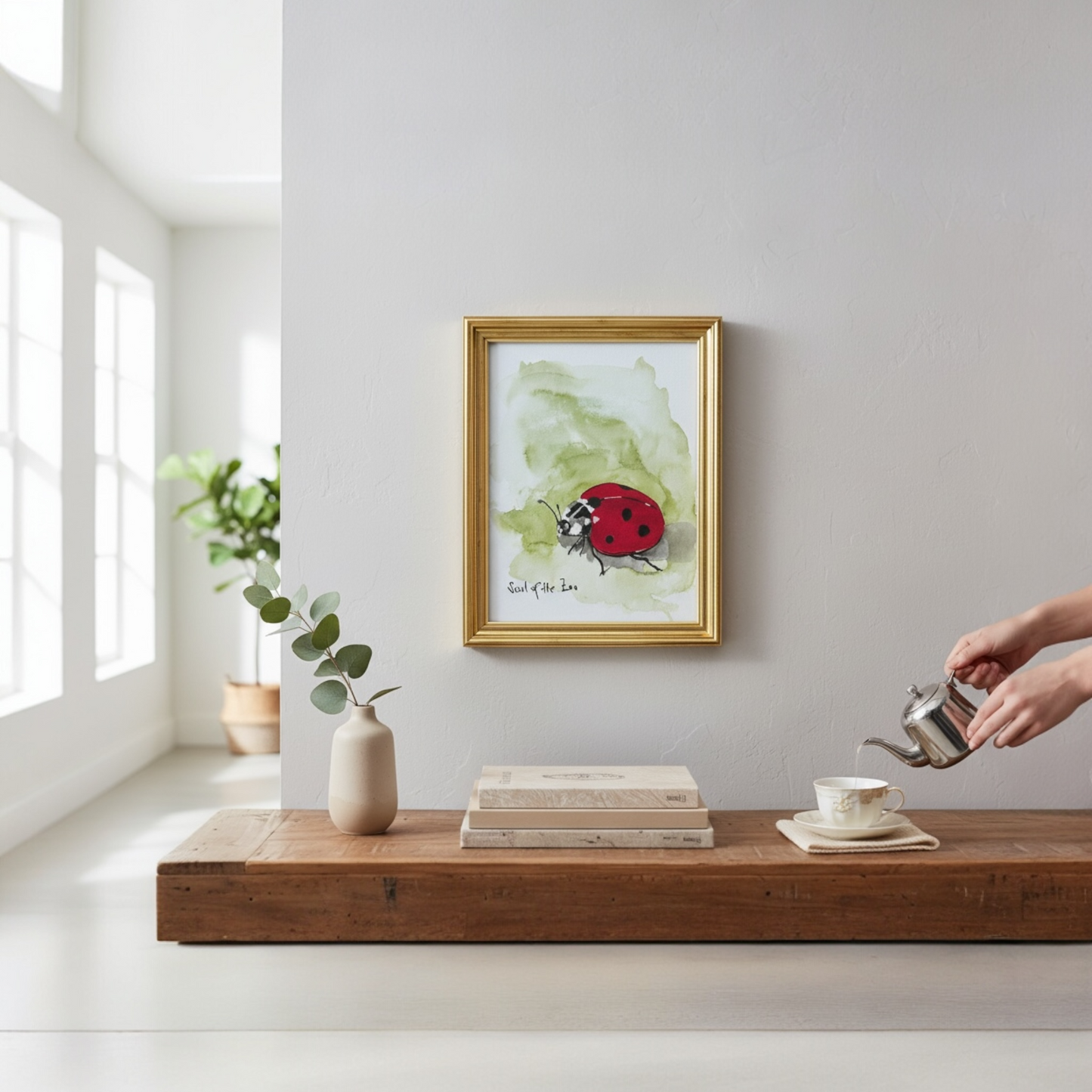 Suluboya Tablo “hanım böceği”