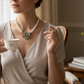 Pearl Lotus Crystal Necklace