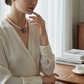 Pearl Lotus Crystal Necklace