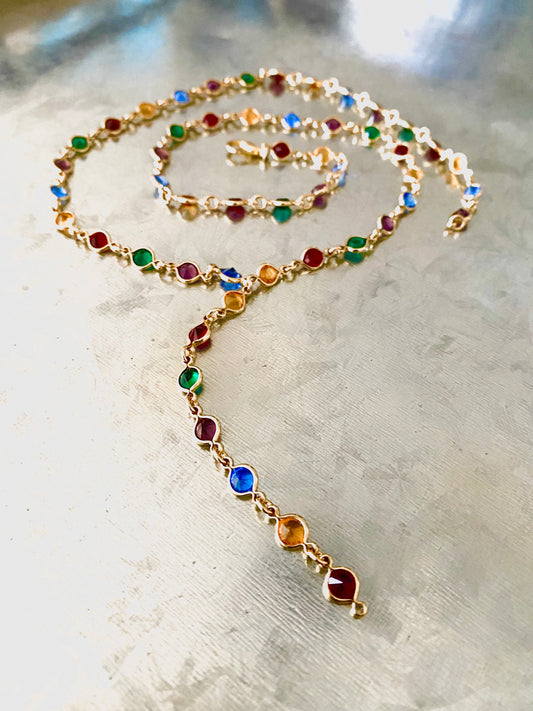 Gökkuşağı uzun kolye